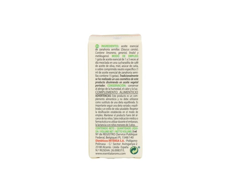 Aceite esencial de semillas de zanahoria 5 ml Esential Aroms