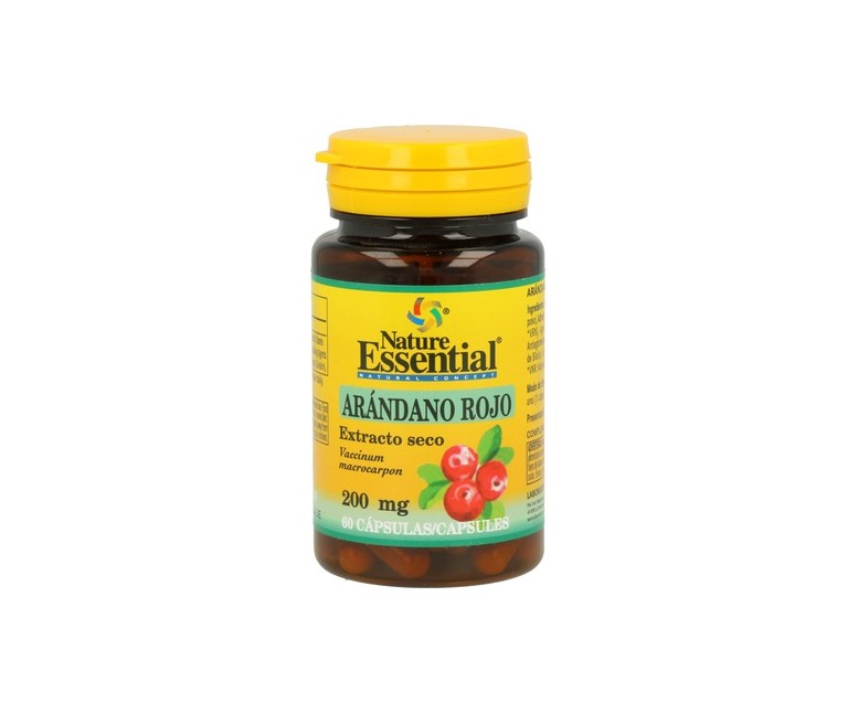 Arándano Rojo (Ext. seco 200 mg) 60 cápsulas de 5000mg Nature essential