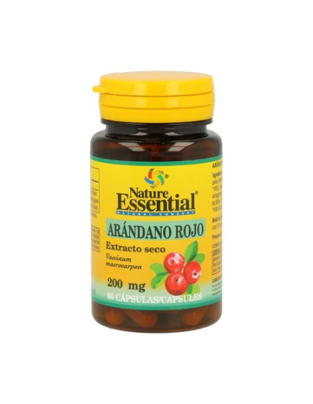 Arándano Rojo (Ext. seco 200 mg) 60 cápsulas de 5000mg Nature essential