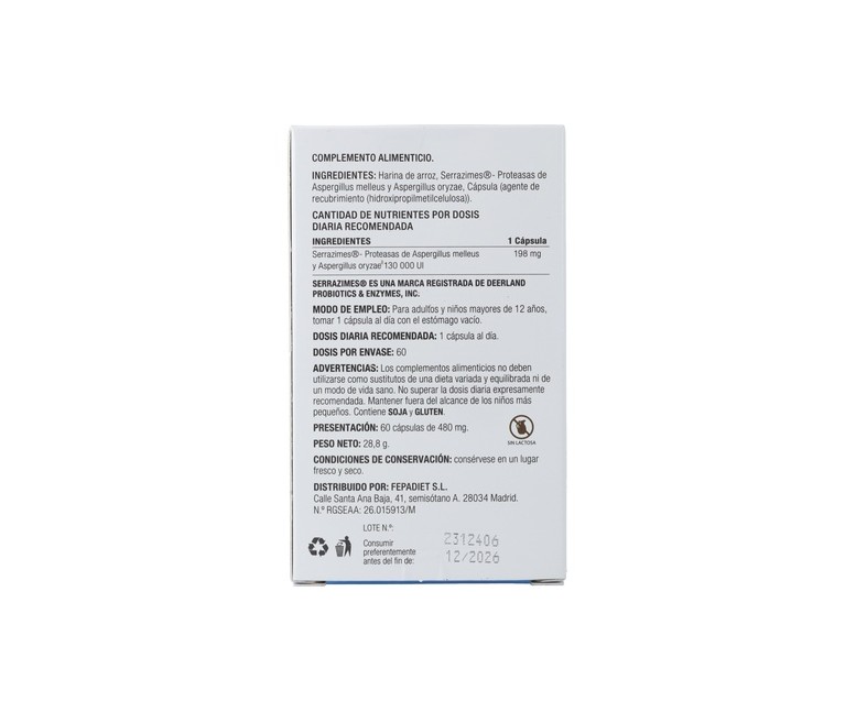 Fepa Peptasa 60 cápsulas de 480mg Fepa
