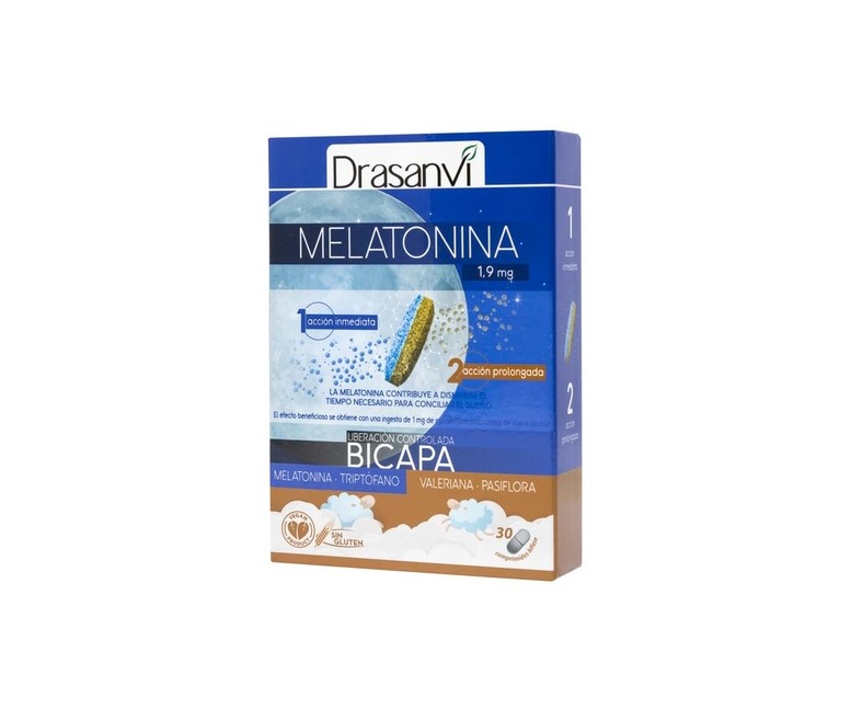 Melatonina bicapa retard 30 comprimidos de 834mg Drasanvi