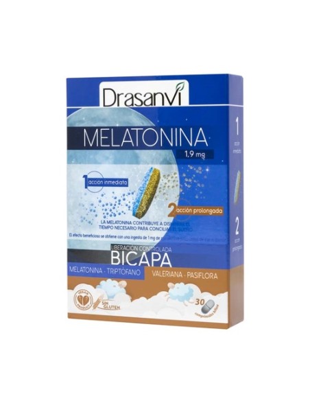 Melatonina bicapa retard 30 comprimidos de 834mg Drasanvi