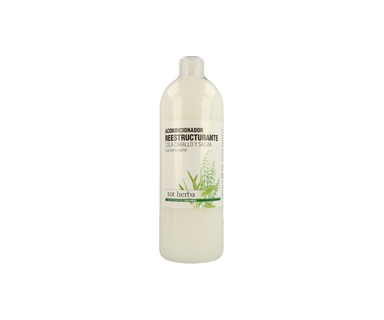 Acondicionador Capilar Cola Caballo-Salvia 1 L de crema Tot Herba-Authex