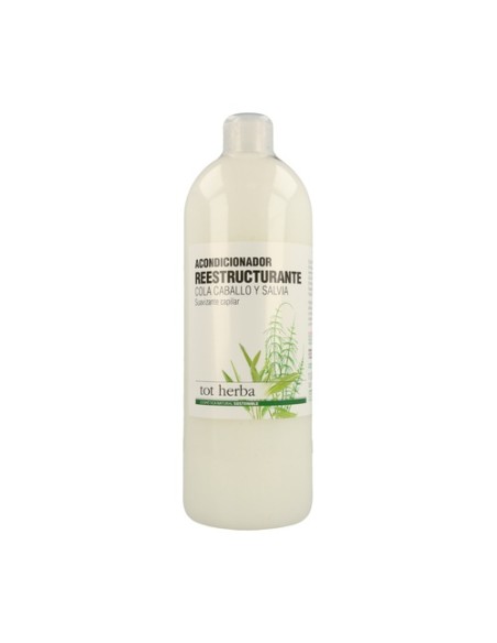Acondicionador Capilar Cola Caballo-Salvia 1 L de crema Tot Herba-Authex