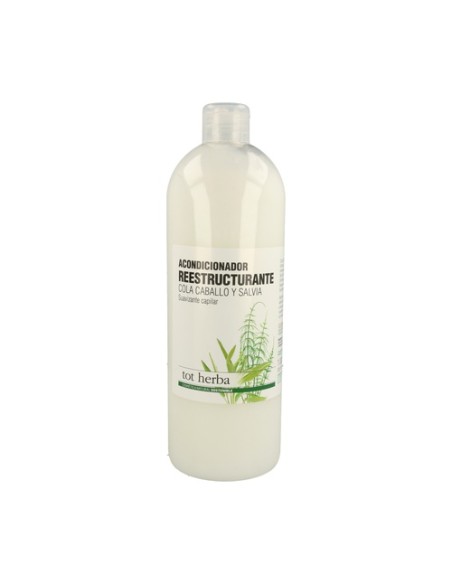 Acondicionador Capilar Cola Caballo-Salvia 1 L de crema Tot Herba-Authex