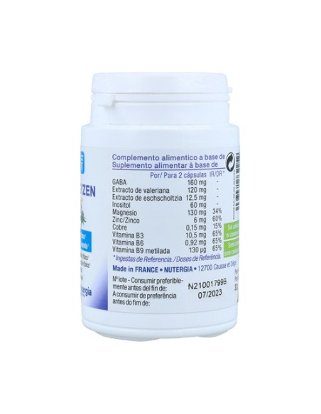 Ergyzen relajación y sueño 60 cápsulas Nutergia
