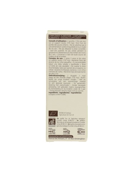 Aceite esencial de hoja de Eucalipto Smithii 10 ml Pranarom