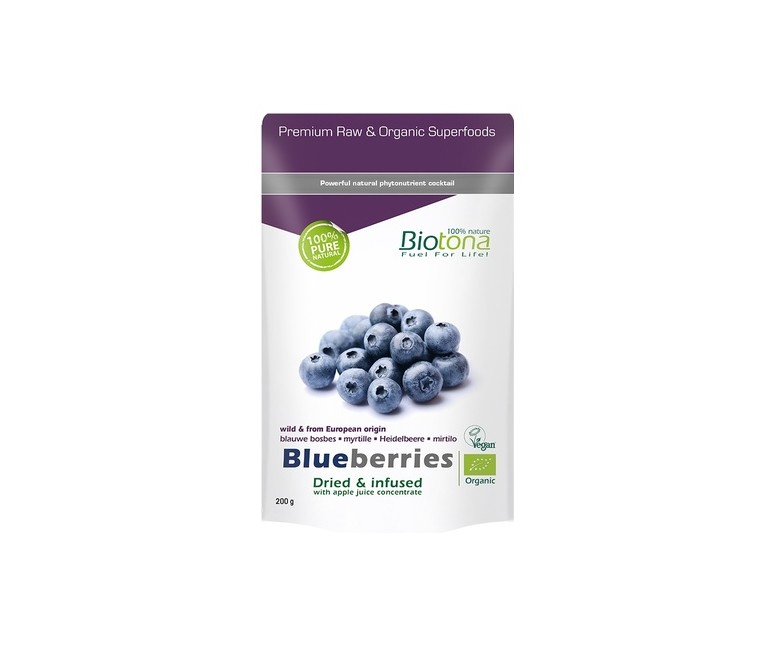 Blueberries Raw miritilos 200 g Biotona