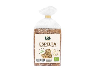 Crackers de espelta con muesli y semillas Bio