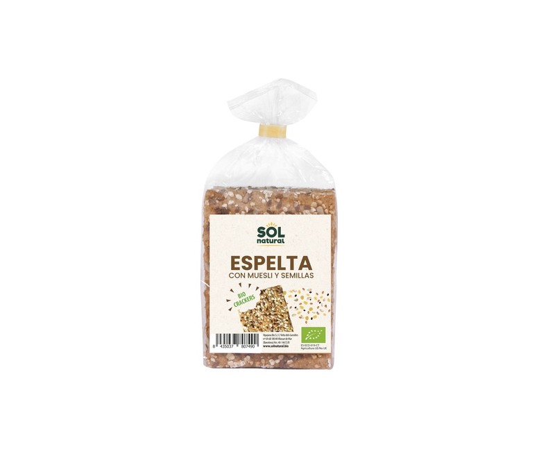 Crackers de espelta con muesli y semillas Bio 200 g Sol Natural