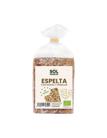 Crackers de espelta con muesli y semillas Bio 200 g Sol Natural