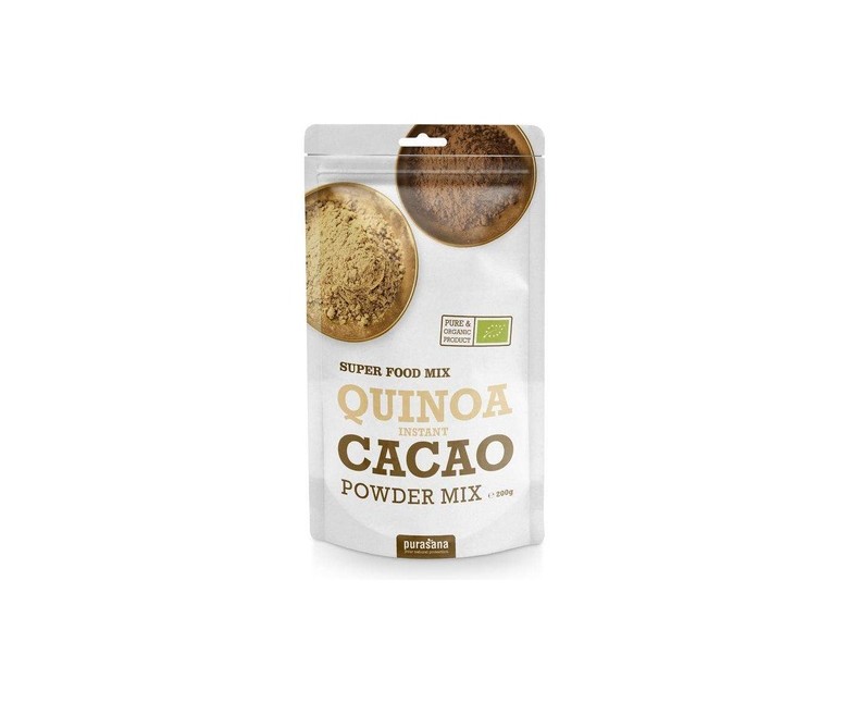 Quinoa, cacao y lúcuma en polvo 200 g de polvo (Cacao) Purasana