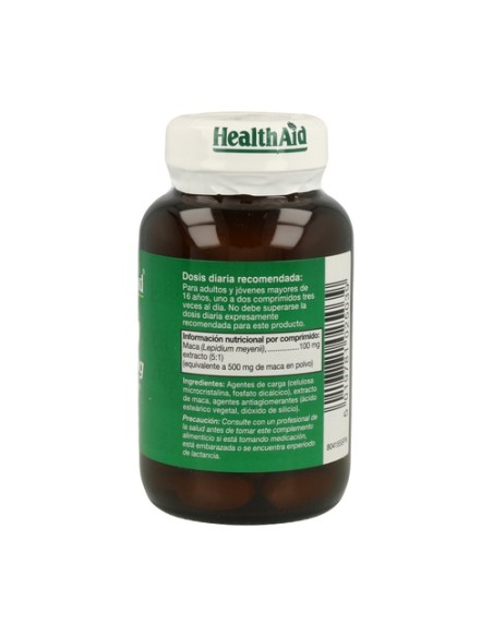 Maca 60 comprimidos de 500mg Health aid