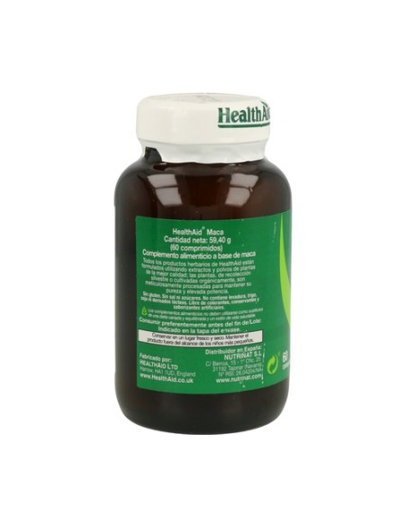 Maca 60 comprimidos de 500mg Health aid
