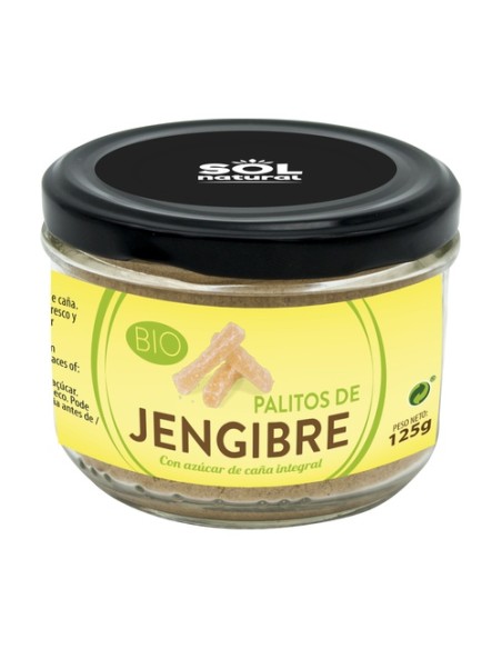 Palitos de jengibre Bio 125 g Sol Natural