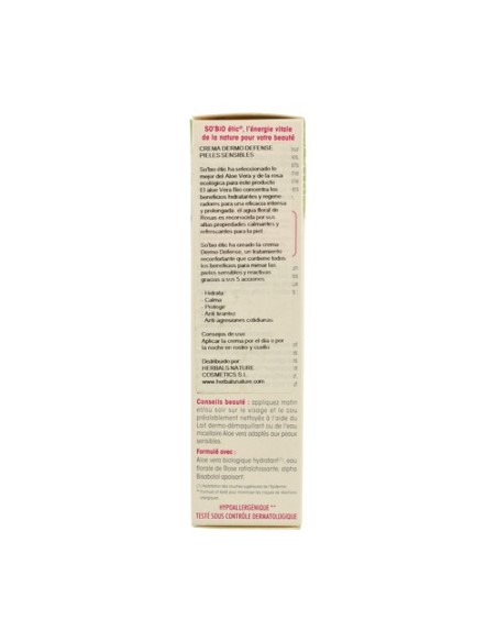 Crema 5 en 1 Dermo Defense Piel Sensible 50 ml So'Bio
