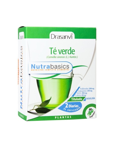 Nutrabasics Té Verde 60 cápsulas de 486mg Drasanvi