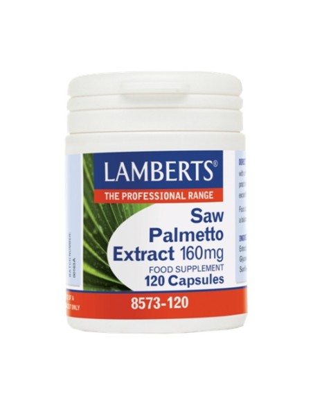 Extracto de Saw Palmetto 120 cápsulas de 160mg Lamberts