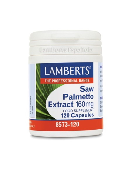 Extracto de Saw Palmetto 120 cápsulas de 160mg Lamberts