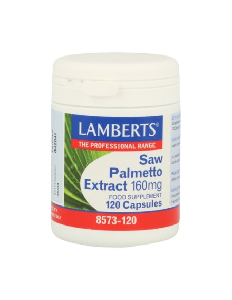 Extracto de Saw Palmetto 120 cápsulas de 160mg Lamberts