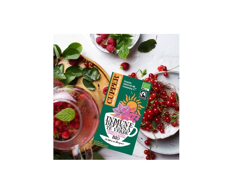 Té verde inmune Bio 20 bolsitas infusoras (Matcha) Cupper