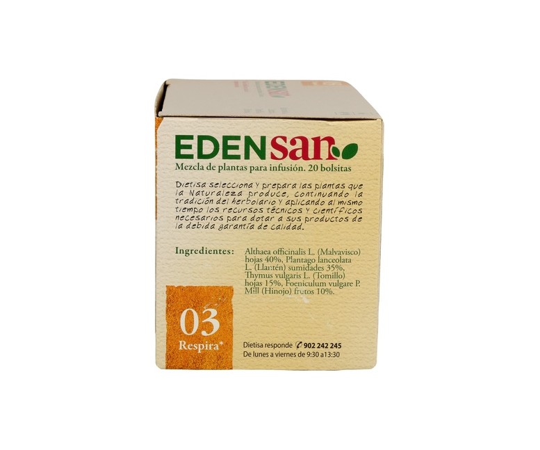 Edensan 03 Bto Infusiones 20 bolsitas infusoras Dietisa