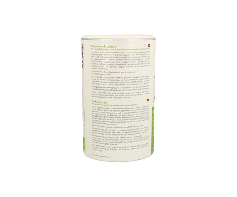 Proteínas Cáñamo Natural 500 g Raab