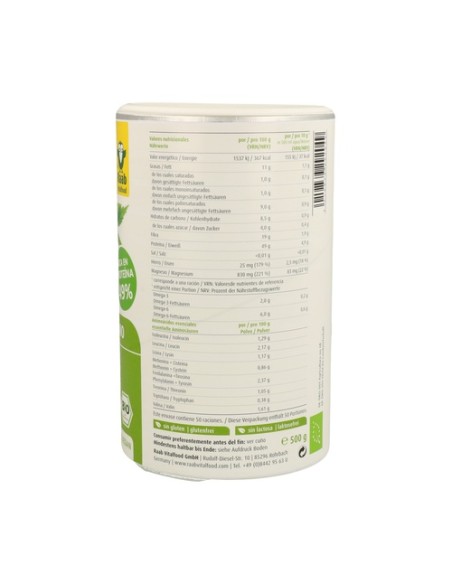 Proteínas Cáñamo Natural 500 g Raab