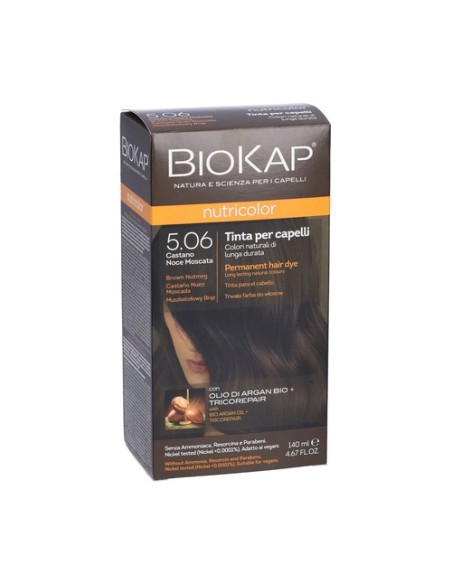 Color de pelo 5.06 Castaño nuez moscada 140 ml Biokap