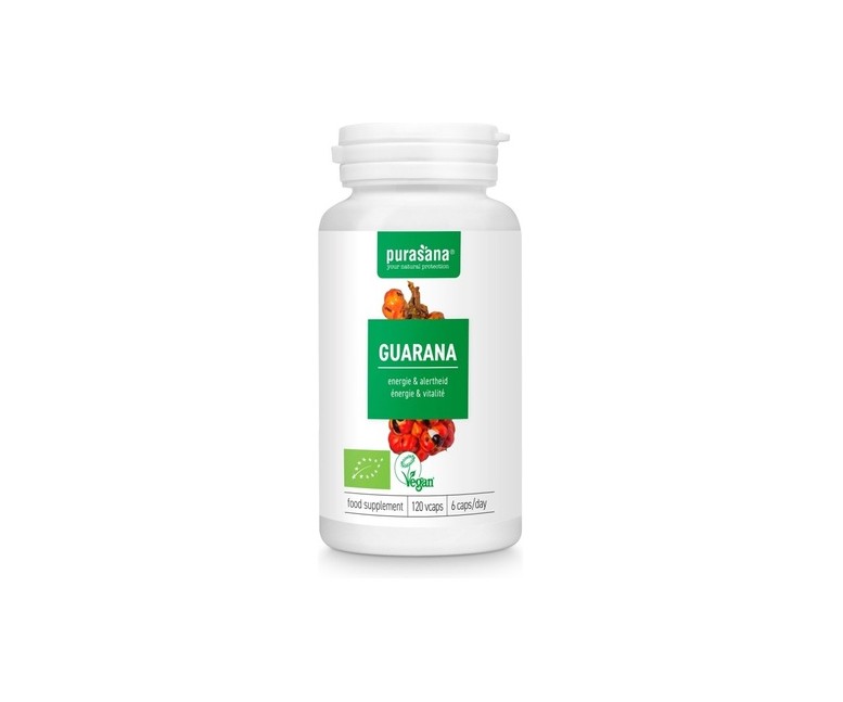 Guaraná energía Eco 120 cápsulas Purasana