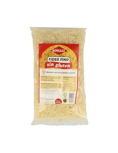 Fideos Finos Sin Gluten 250 g Singlu