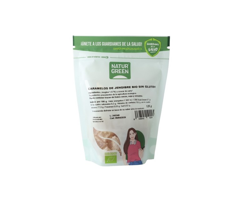 Caramelos de jengibre 125 g (Jengibre) NaturGreen