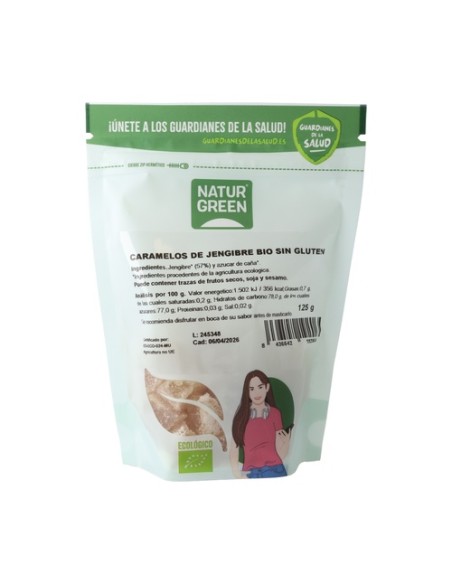 Caramelos de jengibre 125 g (Jengibre) NaturGreen