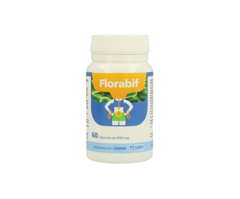Florabif Prebiótico y pro biótico 60 cápsulas de 650mg Anroch Fharma