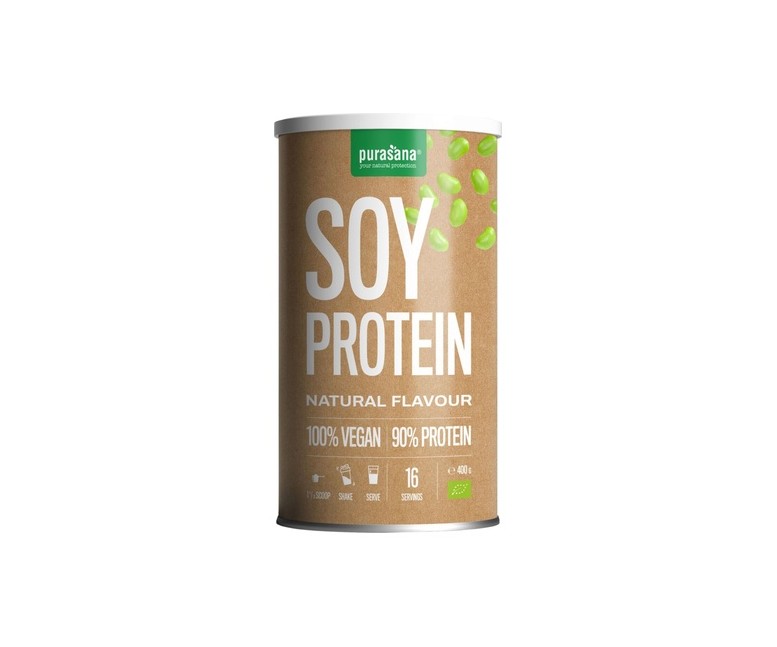 Proteína de soja en polvo vegana bio 400 g de polvo Purasana