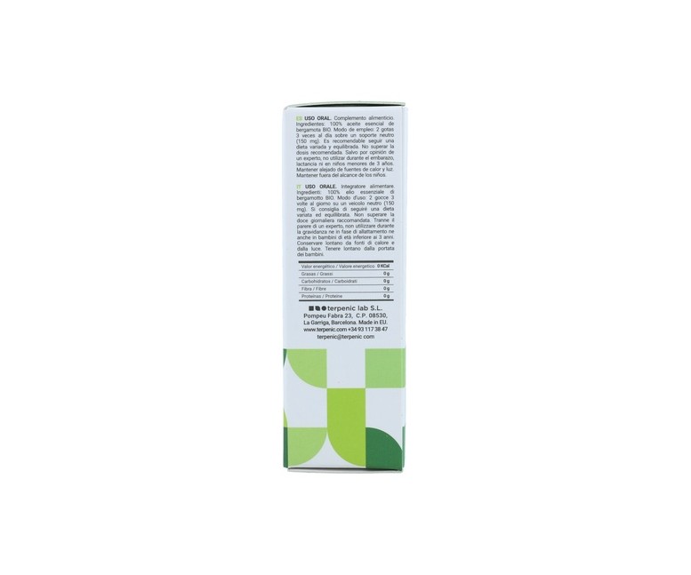Bergamota aceite esencial 10 ml de aceite esencial Terpenic