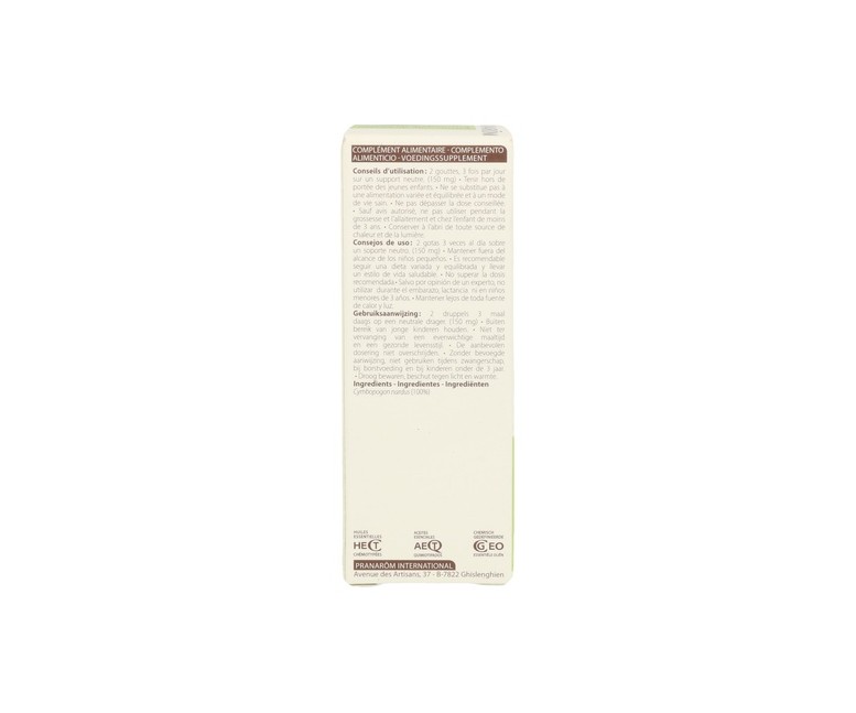 Citronela Ceylan Aceite Esencial 10 ml de aceite esencial Pranarom