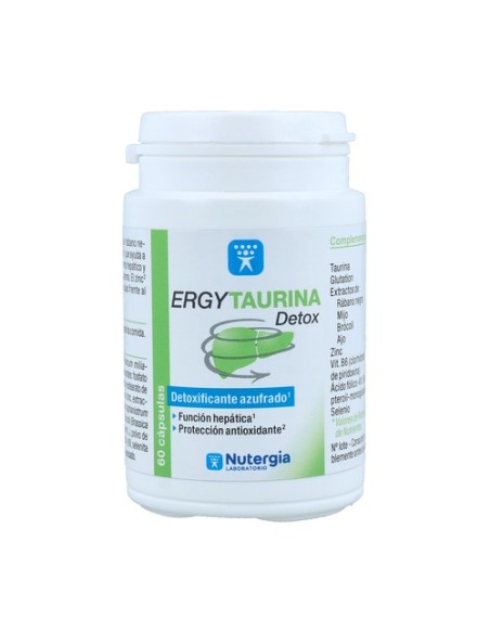 Ergytaurina detox hepático 60 cápsulas Nutergia