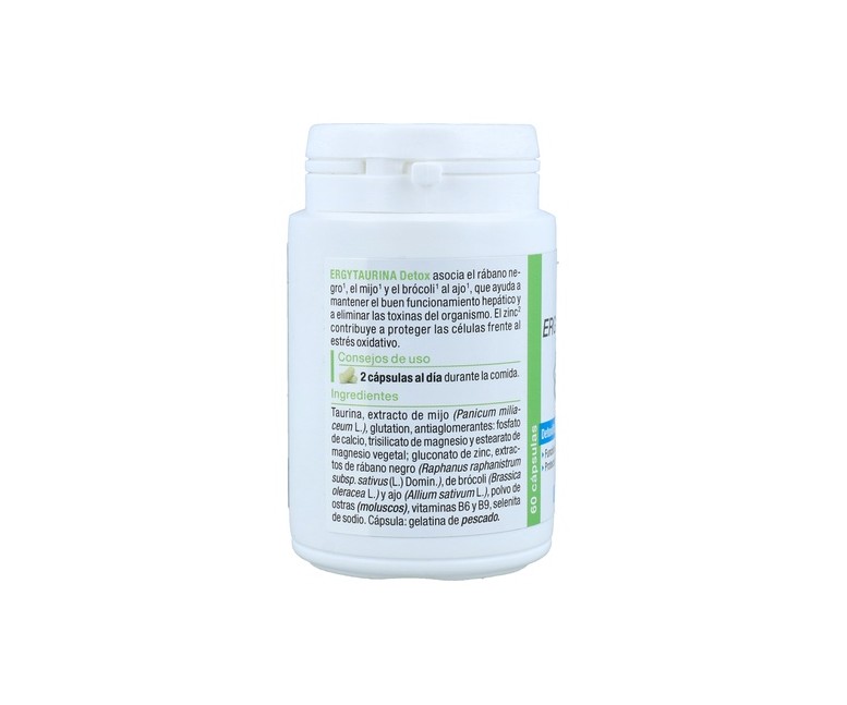 Ergytaurina detox hepático 60 cápsulas Nutergia
