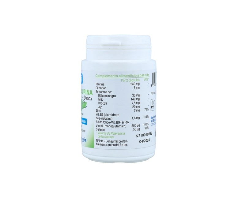 Ergytaurina detox hepático 60 cápsulas Nutergia