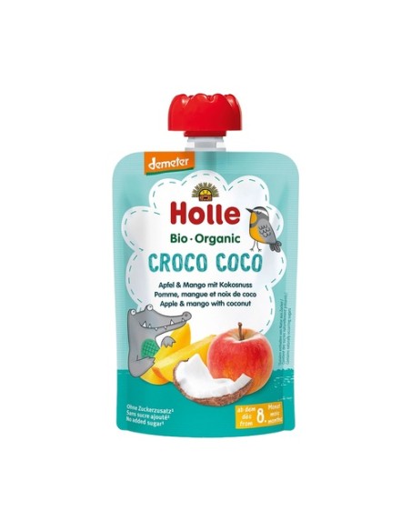 Smoothie croco coco manzana, coco y mango Bio 8m+ 100 g (Mango - Coco - Manzana) Holle
