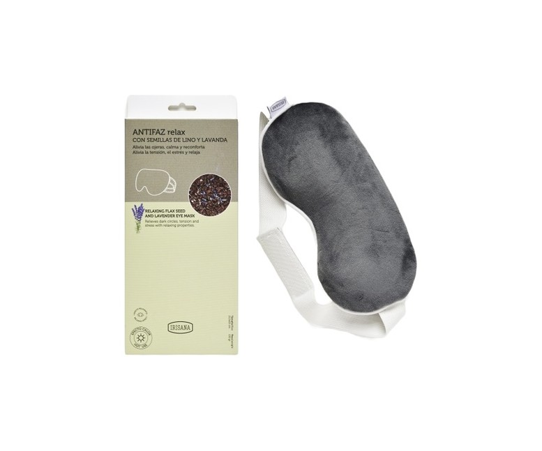 Antifaz relajante con semillas de lino y lavanda 1 unidad Irisana