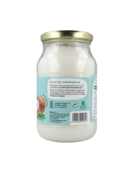 Aceite de Coco Virgen Bio 400 ml de aceite El Granero Integral