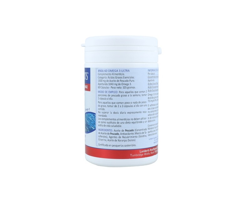 Omega 3 Ultra 60 cápsulas de 1300mg Lamberts