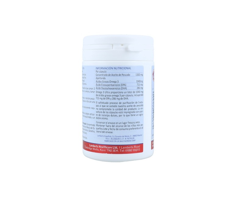 Omega 3 Ultra 60 cápsulas de 1300mg Lamberts