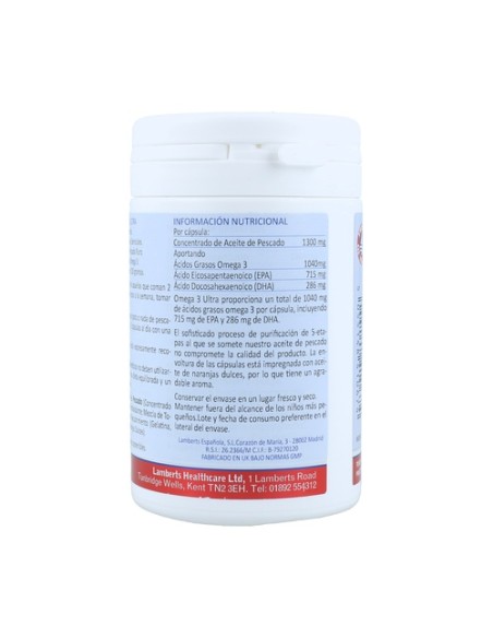 Omega 3 Ultra 60 cápsulas de 1300mg Lamberts