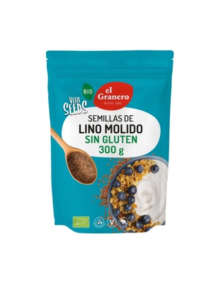 Vitaseeds semillas molidas de lino sin gluten Bio 300 g El Granero Integral