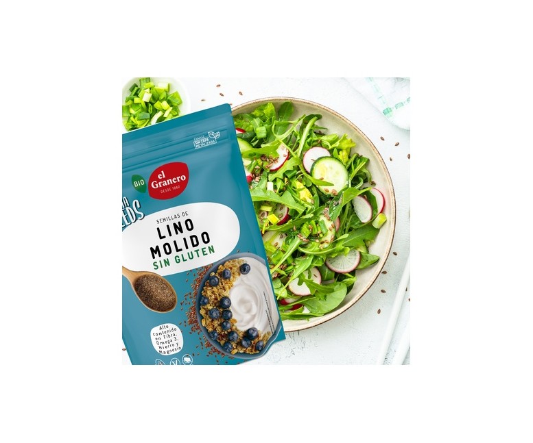 Vitaseeds semillas molidas de lino sin gluten Bio 300 g El Granero Integral
