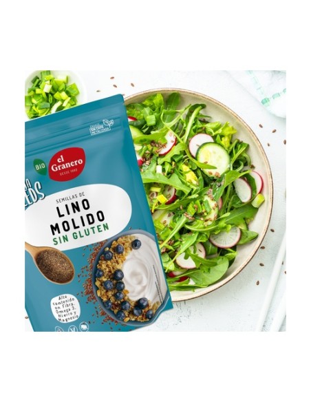 Vitaseeds semillas molidas de lino sin gluten Bio 300 g El Granero Integral