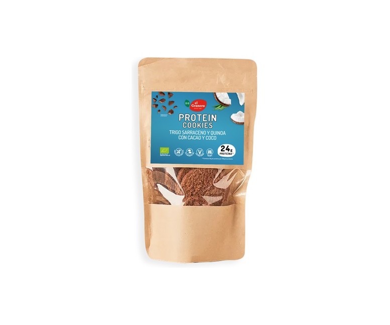 Galletas protéicas cacao y coco Bio 130 g (Cacao - Coco) El Granero Integral